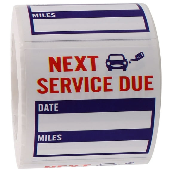Car Maintenance Reminder Stickers Service Labels Cars Oil Change Removable Changing