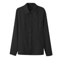 thumbnail image 6 of Fanxing Womens Plus Size Button Down Shirts Classic Collared Office Work Blouses Tops Dressy Casual Long Sleeve Shirt, 6 of 8