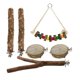 thumbnail image 5 of Juguetes grandes para loros, rama de pájaro, percha, madera, masticar, entrenamiento, jaula de juegos, de juguete colgante, columpio de, 5 of 9