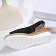 thumbnail image 5 of DIVVce Wedge Sandals For Women Slingback Peep Toe Espadrille Comfortable Adjustable Buckle Summer Casual Footwear, 5 of 8