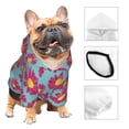 thumbnail image 3 of Goofa Daisies Flowers Pattern Small Dog Sweater Hoodies Pet Grey Hooded Soft Fleece Sweatshirts with Pocket Fall Winter Puppy Cat Sweaters Warm Clothes-XX-Large, 3 of 8