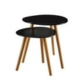 thumbnail image 1 of Convenience Concepts S20-156 Oslo Tables d'Appoint Gigognes Modernes en Bois pour Bureau, Noir, 1 of 2