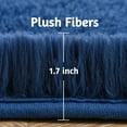 thumbnail image 7 of Homore Cute Fluffy Carpet Soft Washable Area Rugs for Bedroom/ Living Room Decoration, 4' x 5.9' , Light Navy, 7 of 7