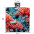 thumbnail image 2 of Coral Canvas Waterproof Picnic Blanket Mat for Outdoor Traveling and Camping, Large Foldable Beach Rug with Waterproof Backing, Portable and Durable Family Size Mat with Carry Handle, 2 of 6