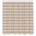 thumbnail image 3 of Ambesonne Brown and White Shower Curtain, Chevron Stripes, 69"Wx75"L, Brown Pale Brown White, 3 of 3