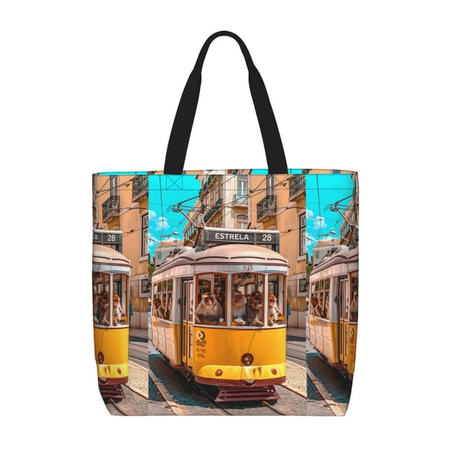 Balery Modern Urban Monkey Bolsa de Mano para Mujeres con Cremallera, Bolsa de Gimnasio con Compartimentos, Bolsa para Laptop, Bolsa para Trabajo