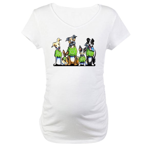 CafePress - Adopt Shelter Dogs Maternity T Shirt - Cotton Maternity T-shirt, Cute & Funny Pregnancy Tee