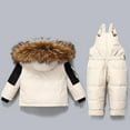thumbnail image 6 of TBWNWG Insulated Winter Snowsuit For Girls Ski Bib Overalls With Jacket Outdoor Play Cold Weather,Size 12-24 Months, 6 of 9