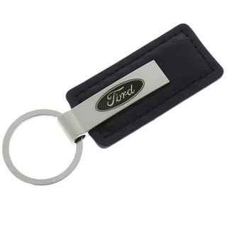 Gun Gray With Black Leather Heavy Duty Key Chain Universal Fit for All car  1pc
