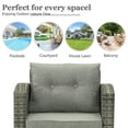 thumbnail image 7 of Cozyhom PE Wicker Outdoor Single Sofa,Modern Living Room Sofa with Armrest,Gray, 7 of 7