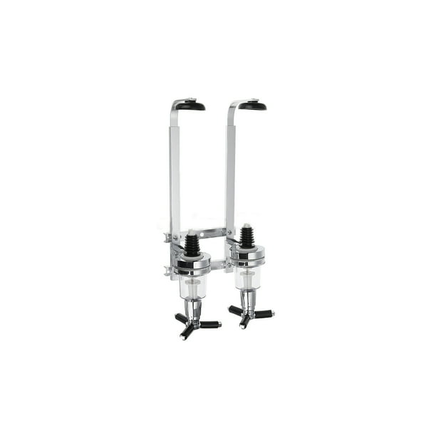 Dispensador De Vino De Soporte De Botella Montado En La Pared De Aleación De Bebidas De 2 Botellas Dispensador De Estante De Botella De Vino De Alta Para Barra De Cocina Casera Yuarrent HA016212-00