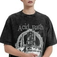 thumbnail image 2 of ACID Music BATH Retro Shirt Short Sleeve Vintage Wash T Shirt Funny Graphic Mens Womens Tee Tops, 2 of 6