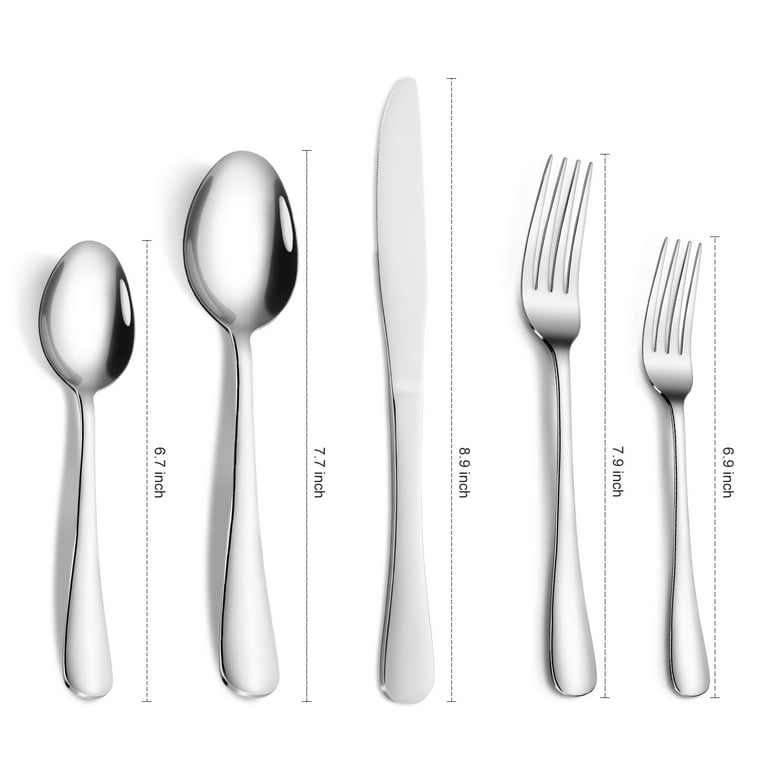 Silverware Set, 30 Piece Flatware Set, Stainless Steel Home Kitchen Hotel  Restaurant Tableware Cutlery Set, Service for 6, Include Knife/Fork/Spoon