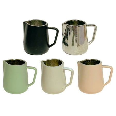 

Hemoton 5Pcs Mini Coffee Cups Miniature Milk Frothing Jugs Tiny Coffee Mugs Mini House Milk Pitchers Decors