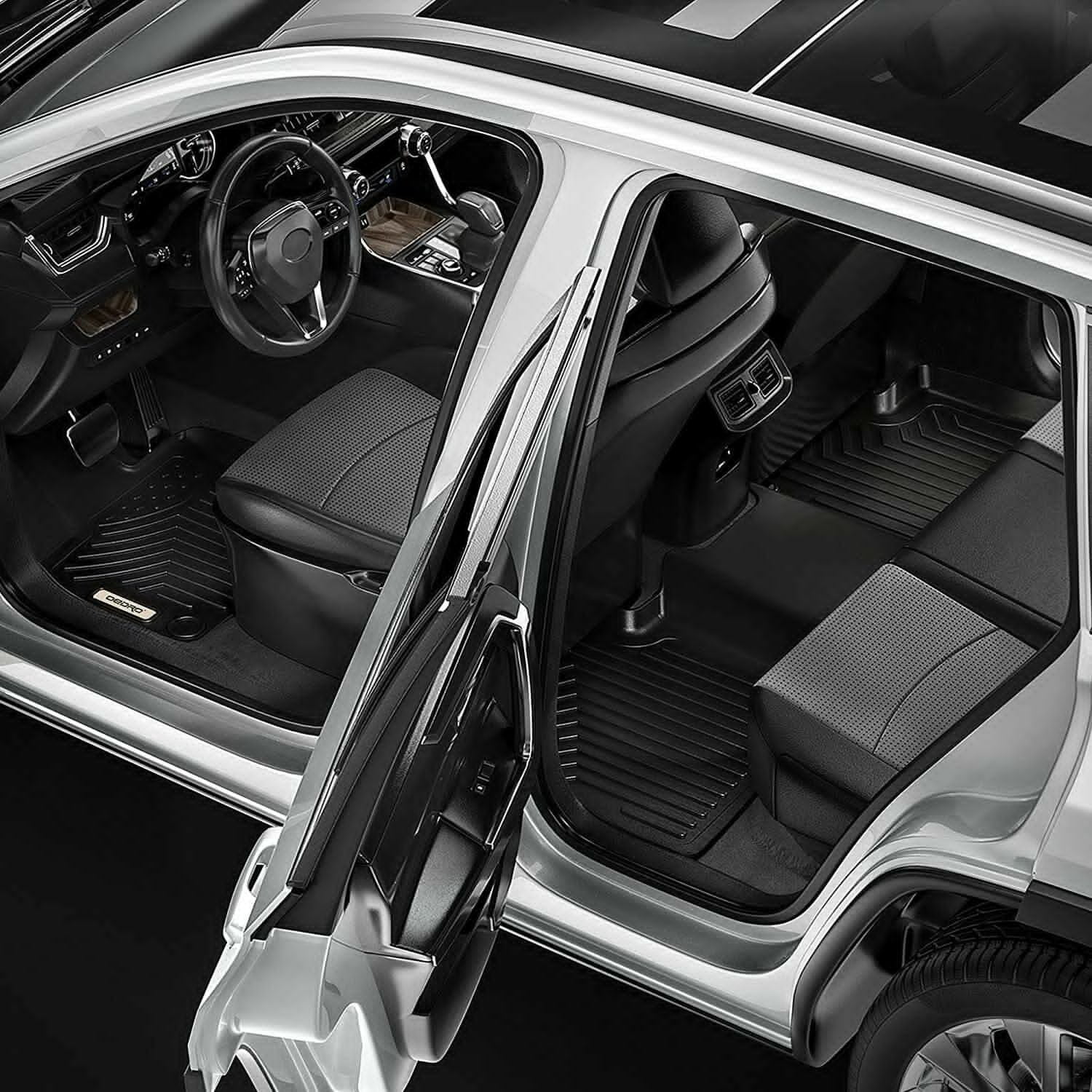 RVNI Floor Mats Liner 3D TPE for 2017-2022 Ford F-250/F-350 Super Duty Crew Cab 1st Row Bench Seat