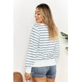 thumbnail image 2 of Double Take Striped Long Sleeve Round Neck Top, 2 of 4