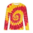 thumbnail image 5 of PNTUTB Men's Fashion Tie-dye Print Crew Neck Pullover Casual Long Sleeve Comfortable Breathable Tops, 5 of 6
