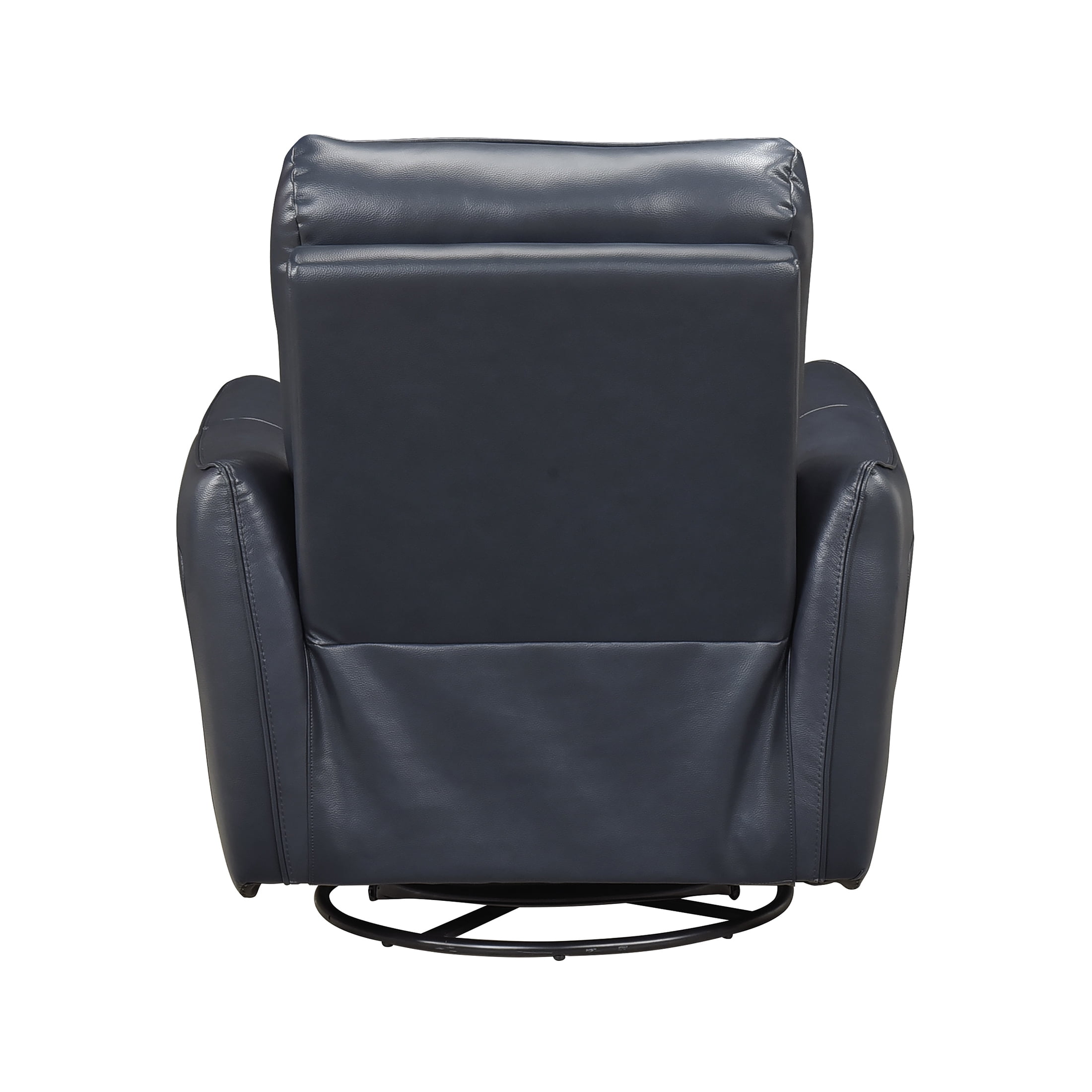 OakvillePark Pinebrae Leather Match Swivel Glider Reclining Chair, Dark Blue