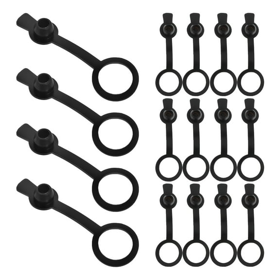 Pretyzoom 50pcs Electrical Outlet Cover Rubber Waterproof Protection Black Outdoor Use Sockets