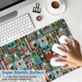 thumbnail image 4 of Long Mouse Pads for Desk,Multicolor Bigfoot and Text Pattern Desk Mats on Top Of Desks, Desk Mouse Pad Extra Large with 3mm Non-Slip Base and Stitched Edge for Gaming,Office,Work,Home 35.4"x15.7", 4 of 6