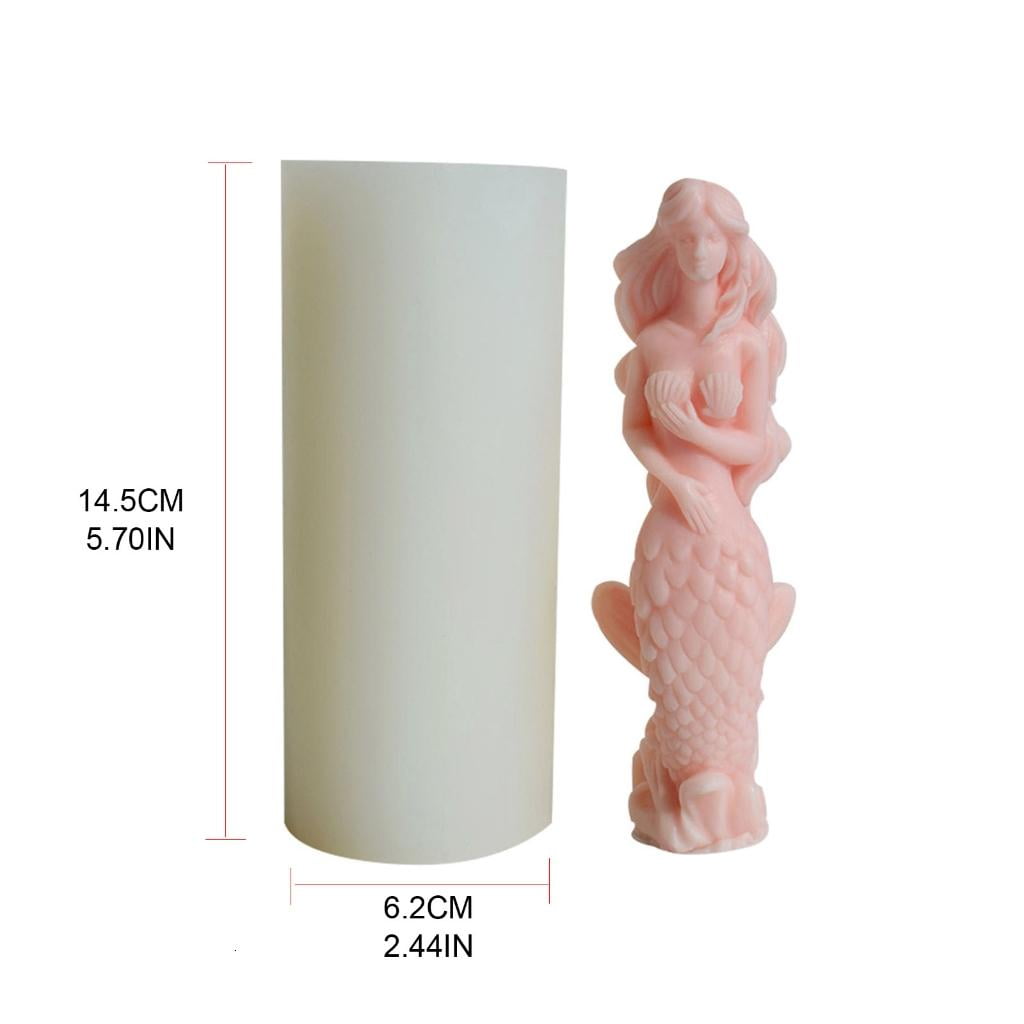 hejhncii Mermaids Silicone Mold Scented Candle Mould DIY Table Ornament Tool Nonstick