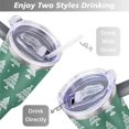 thumbnail image 5 of Green White Minimalist Christmas Tree 40 Oz Tumbler with Handle Lid and Straw Stainless Steel Double Walled Vacuum Insulated Cup Merry Christmas Gifts Tumbler for Women Men Friends Outdoor Indoor, 5 of 6