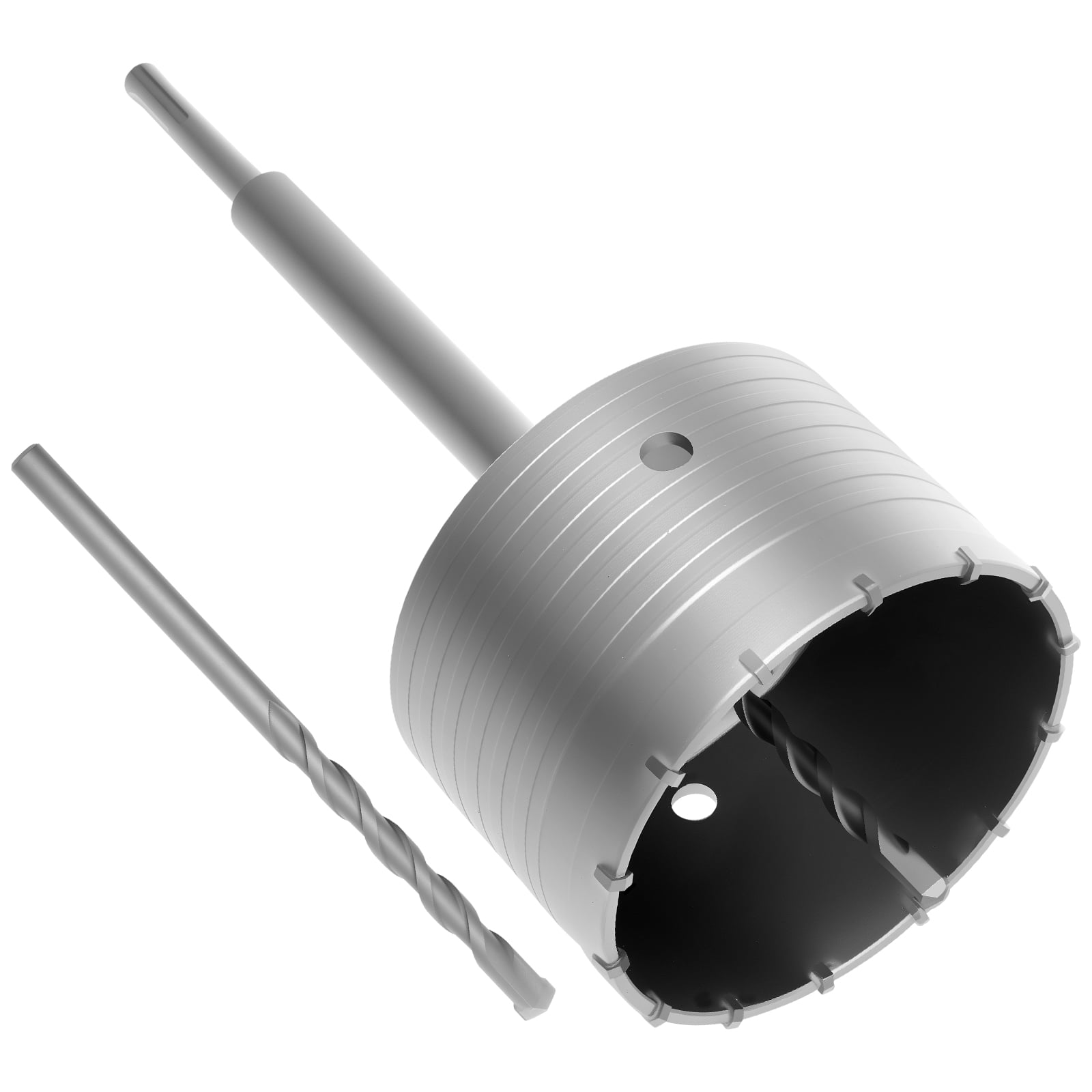 MAXAZTEX 6-Piece Dry Core Drill Bit Set - 30/40/50/68mm For Concrete, Brick, Masonry With SDS-Plus Adapter