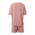 thumbnail image 6 of Short Sets for Women Short Batwing Sleeve Crewneck T Shirt and Shorts 2 Piece Matching Set Womens Lounge Set, 6 of 9
