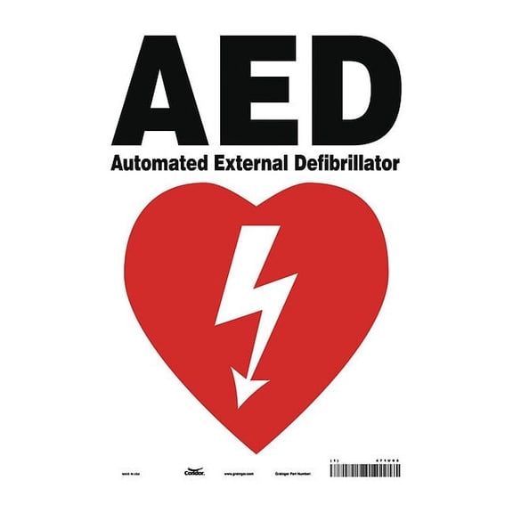 Condor Safety Sign,14 in x 10 in,Vinyl 471U05