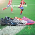 thumbnail image 5 of Dream Pairs Soccer Shoes Jr Kids Boys Girls Outdoor Sport Football Soccer Cleats Hz19003K Fuchsia/Pink/Royal/Blue Size 6, 5 of 5