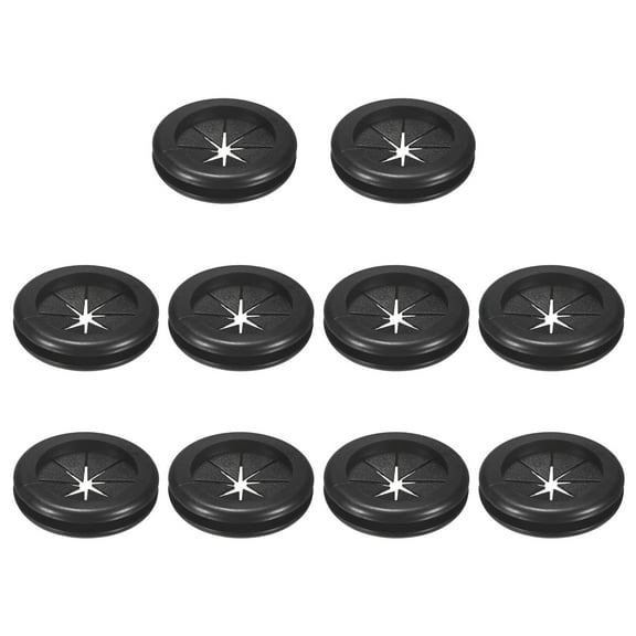 Uxcell 10-Pack Rubber Grommets for Wiring 35mm Petal-Shaped Desk Hole Grommet
