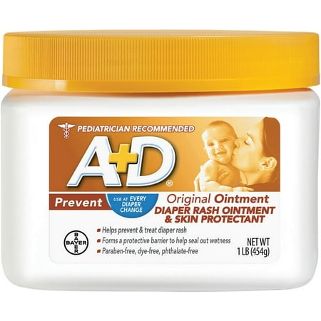 A+D Original Diaper Rash Ointment, Skin Protectant, 16