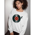 thumbnail image 2 of Retro Music Vinyl Sweatshirt Women -SPIdeals Designs, Female 4X-Large, 2 of 4