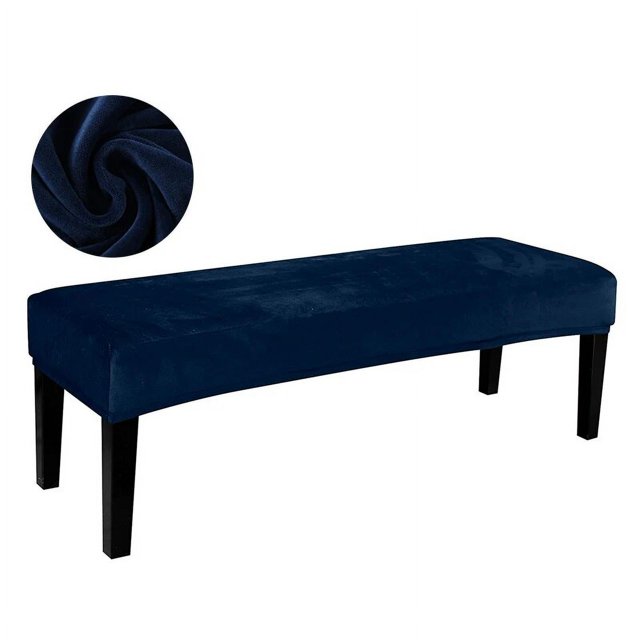 Funda elástica para taburete de pie, cubierta larga para banco, sofá, reposapiés, tela de terciopelo para el hogar, sala de estar, 1 pieza