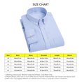 thumbnail image 4 of Blusa de manga larga para hombre Camisa informal juvenil con estampado de rayas verticales y solapa fina para ir de compras a la oficina, 4 of 5