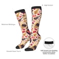 thumbnail image 4 of Naloa gold Skull Guitar record Thigh High Socks Extra Long Stretchy Sock Women Over Knee High Opaque Stocking Daily Wear, 4 of 6