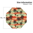 thumbnail image 2 of KLL Drink Coasters Set Octagon of 4,PU Leather Absorbent Coasters Set Decorative Coffee Cup Coasters Housewarming Gift for Home Decor-Colorful Hawaii Palms, 2 of 5
