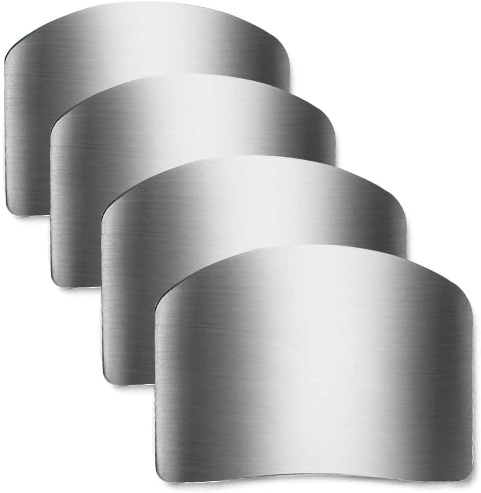 Stainless Steel Finger Guard, Kitchen Finger Protector, 4 Pcs of Knife
