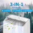 thumbnail image 3 of 14,000 BTU Portable Air Conditioner - Efficient AC Cooling for Rooms Up to 750 Sq.Ft, Comes With Window Vent Kit & Remote, Space-Saving Design, 3 of 7
