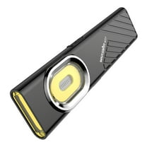 WarStar WT7 EDC Flat Flashlight，700 Lumens White LED Light, with Red Flashing and Side Light, Clip Included, Type-C Rechargeable, 8 Modes, for Outdoor, Emergency, Work (Black)