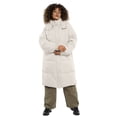 thumbnail image 5 of Long Puffer Jacket for Women, Thickened Winter Coat Hooded with Deep Pockets, Ladies Warm Winter Jacket Cream White XXL, 5 of 8