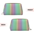 thumbnail image 3 of Xecao Rainbow Peacock Feathers Print Fashion Makeup PVC Bag Large Capacity Travel Cosmetic Bag for Women Organizer Toiletry Clutch, 3 of 8