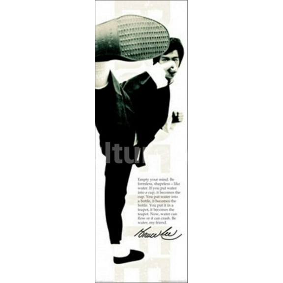 Bruce Lee - Kick Door Poster (36 X 12)
