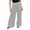 Gray, variant on Turilly Pants for Women 2023 Women's Spring And Solid Color Casual Stretch Waist Pocket Wide Leg Pants