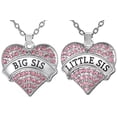 thumbnail image 5 of Big Sis & Little Sis Easter Jewelry Heart Necklace Set, 2 Sister Necklaces for Teens, Tweens, Big & Little Sis Jewelry Gifts, Twins, Granddaughter Birthday Jewelry Present (Pastel Pink), 5 of 6