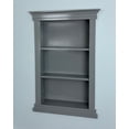 thumbnail image 3 of Fox Hollow Furnishings 14x24 Elliot Craftsman Recessed Wood Wall Niche Insert Shelf - NO MDF - Dark Gray Plain Back, 3 of 5