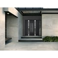 thumbnail image 6 of Front Exterior Prehung Metal Double Doors / Deux 1755 Black Enamel Tinted Black Glass / Sidelite Exterior Window / Entry Modern Painted Left Inswing Active Door 84" x 80", 6 of 6