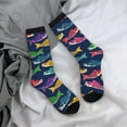 thumbnail image 5 of KLL Colorful Carp Streamer 1 Print Cool Socks Men's Women's Crew Socks Funny Crazy Novelty Stockings, 5 of 6
