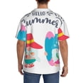 thumbnail image 3 of Fotbe Gnomes Summer Camisa Estampada de Manga Corta para Hombre, Casual de Verano, Estilo Playero, Sin Arrugas-4X-Large, 3 of 5