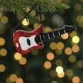 thumbnail image 2 of 5" Red Guitar Glass Christmas Ornament, 2 of 6